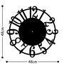 Wallity Reloj de Pared Decorativo de Metal Negro